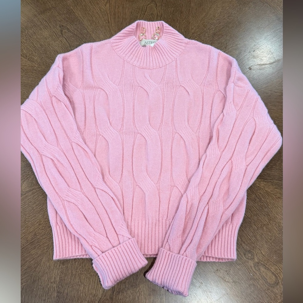 Astrid Soft Pink Cowl Neck Sweater - Women’s Size M - NWT - Made in Italy